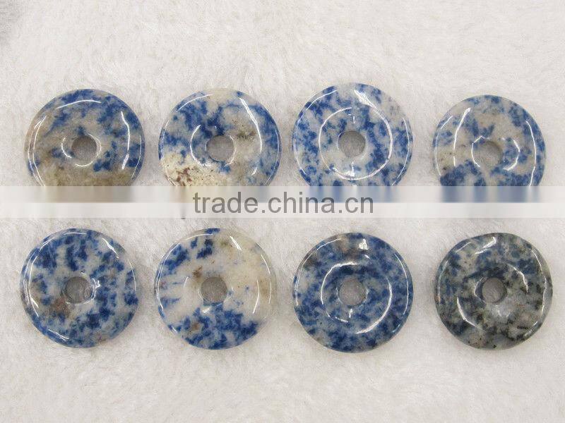 Wholesale Gold Spot Sodalite donut gemstone