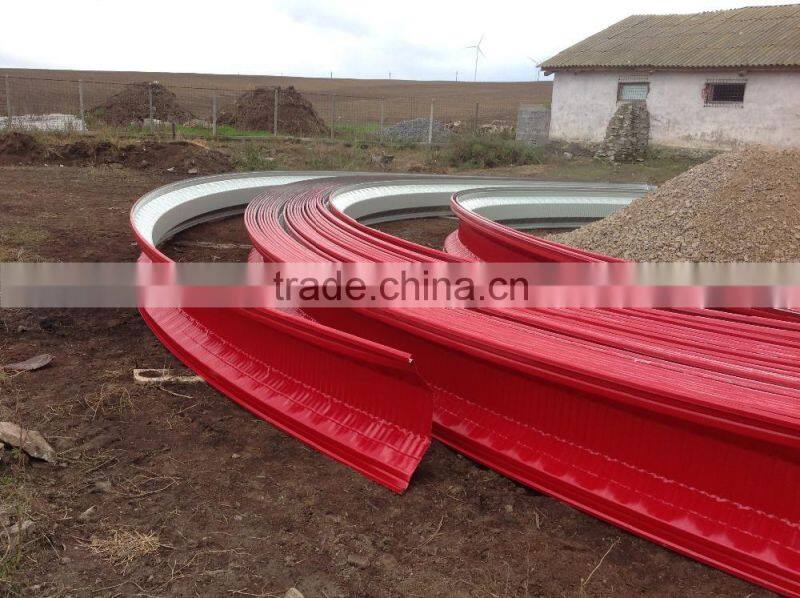 LS914-610 K Shape Steel Arch Sheet Building Trailer Roof Machine