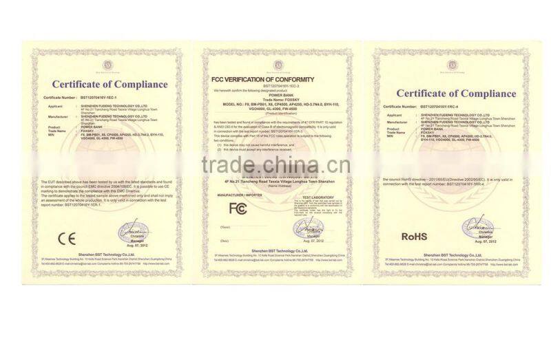 High quality,full capacity,round CD shape 5000mAh Shockproof