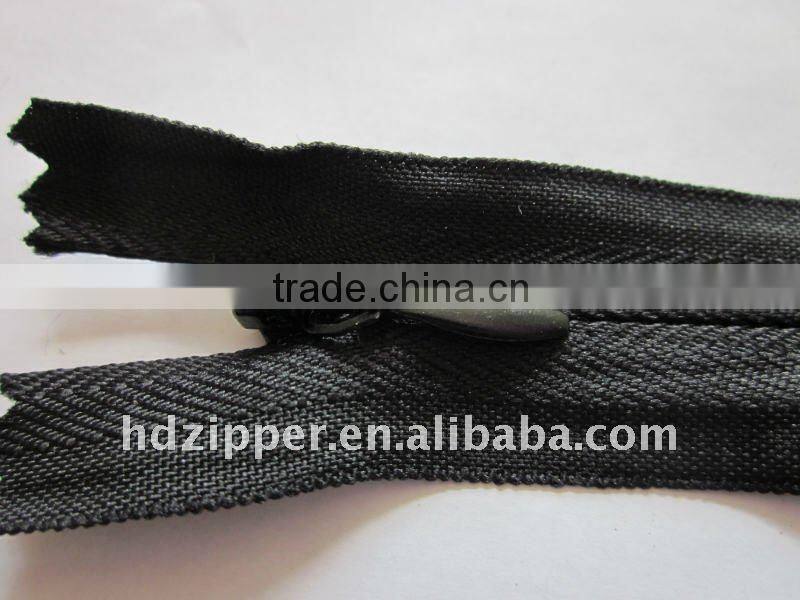 black color invisible zippers
