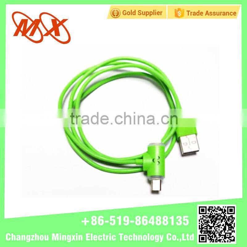 colourful TPE protector for apple iPhone /samsung micro USB cable OEM charging cable