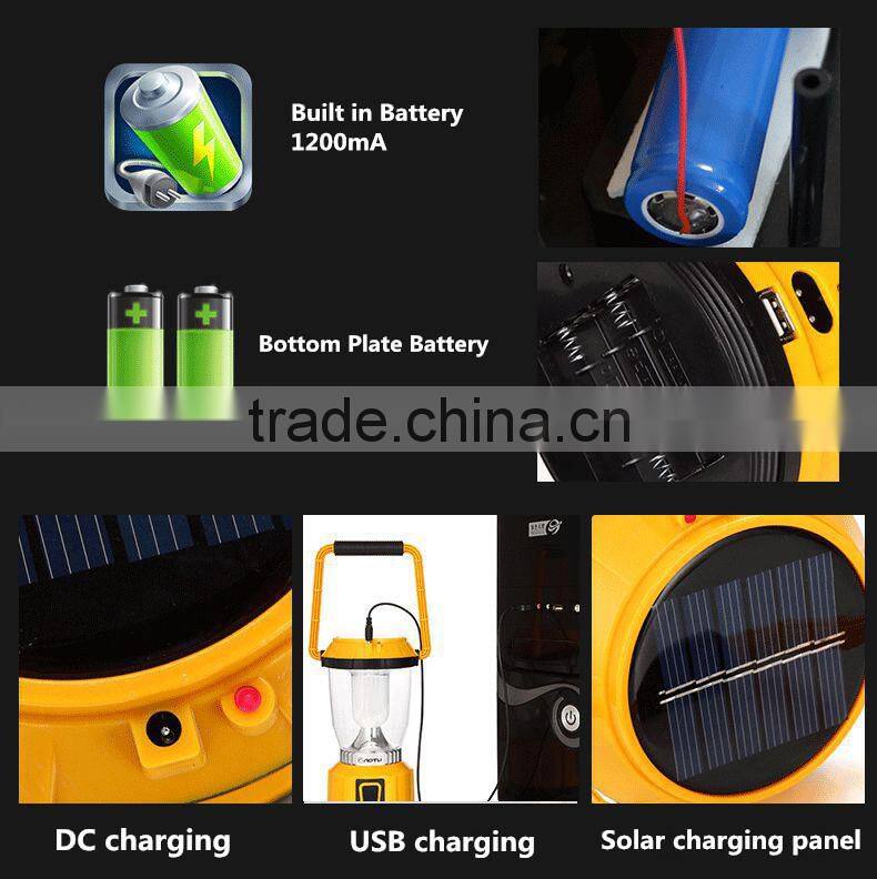 Outdoor tent lamp USB rechargeable LED solar camping light camping lantern