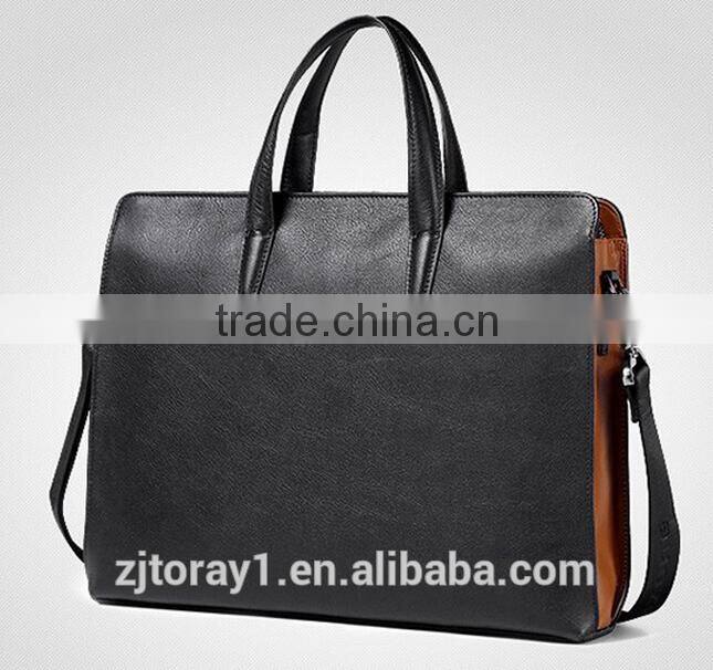Men Soft Leather Messenger 14'' Laptop Briefcase Document File Bag