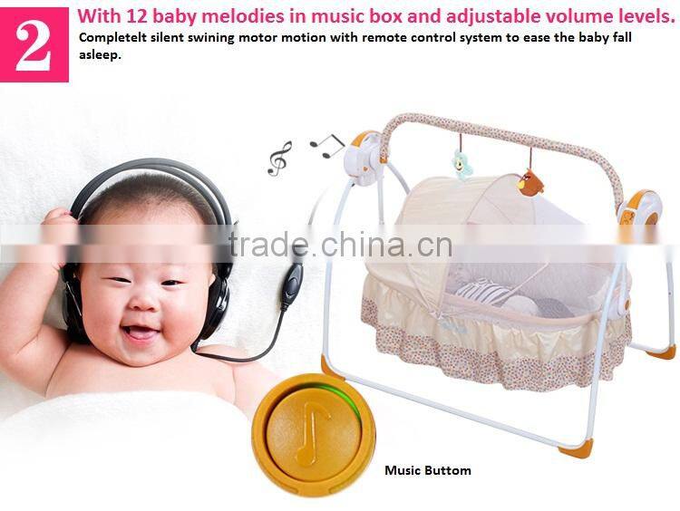 Lovely Musical Baby Rocking bed,Kid swing bed &crib