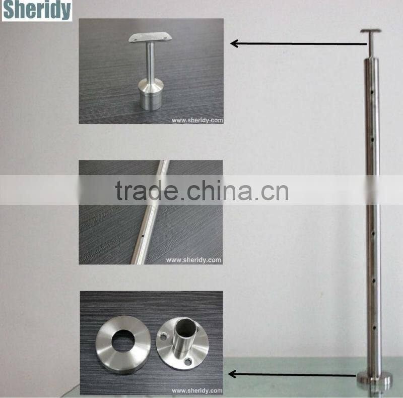 balcony stainless steel railing post design