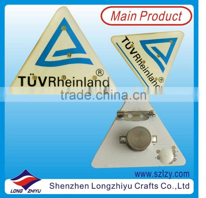 Cheap LED Flashing Light Badge Custom Design Printing Epoxy Led Badges