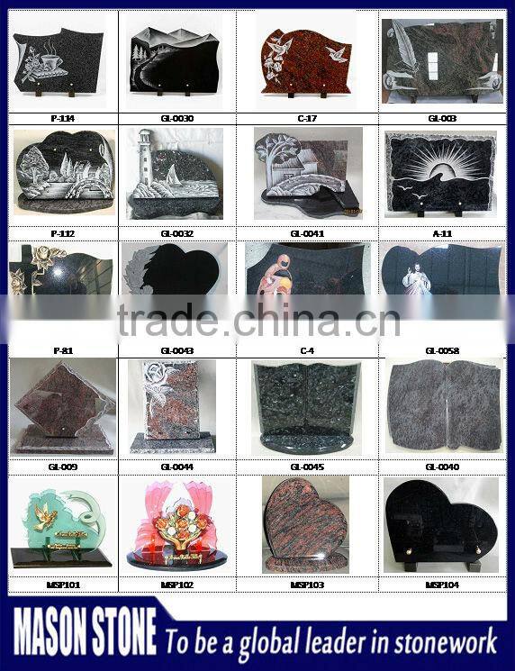 Vase polished red granite headstone cemetery grave decorations