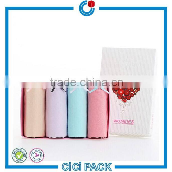 2016 Custom design paperboard underwear packaging for sale