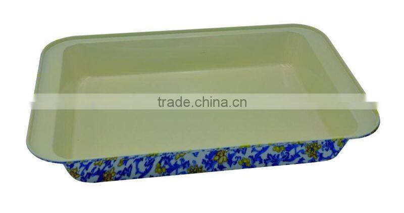 New Design New Decal Carbon Steel Ceramic Rectangular Cake Roaster Pan of cake bakeware