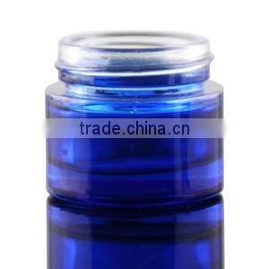 whole sale beauty supply cobalt blue glass jar