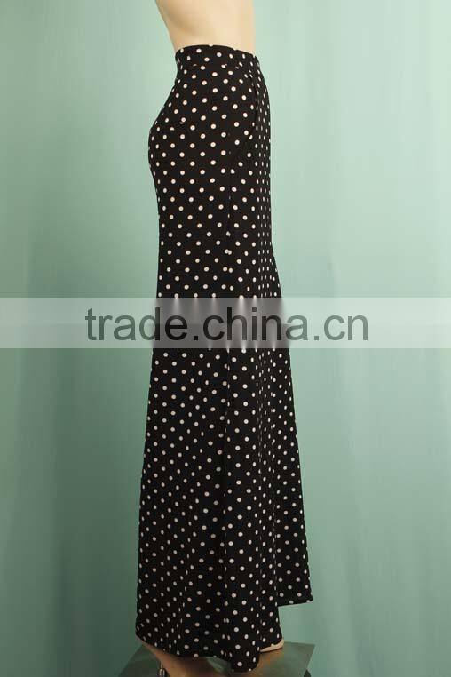 2016 Newest long loose ladies fashion trousers designs