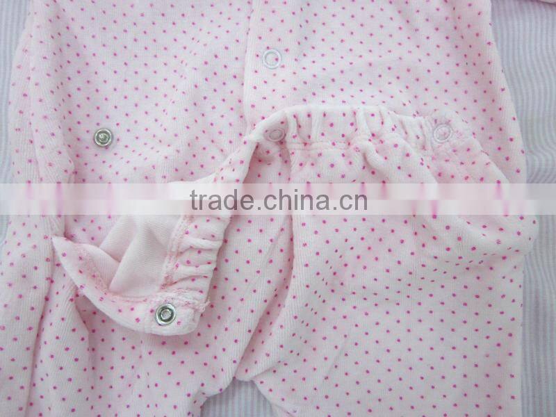 wholesale baby clothing china fashion baby toddler romper with pink dots