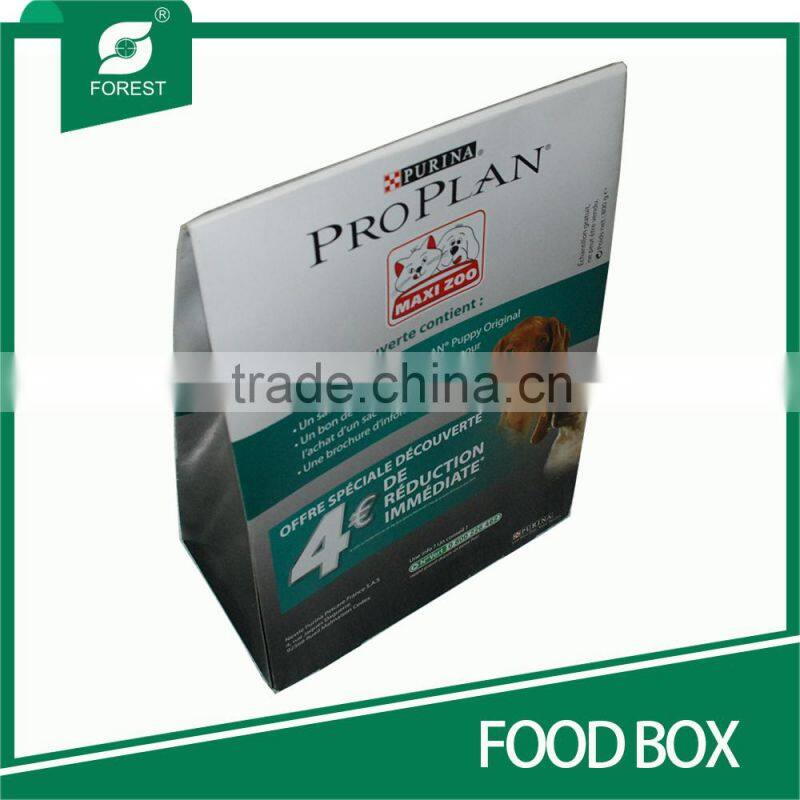 CUSTOM MADE RECYCLABLE CARDBOARD PET FOOD BOX FOR PACKAGING