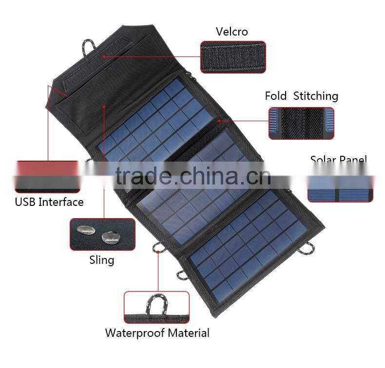 A grade mono-crystallin waterproof solar panel with usb interface for india market