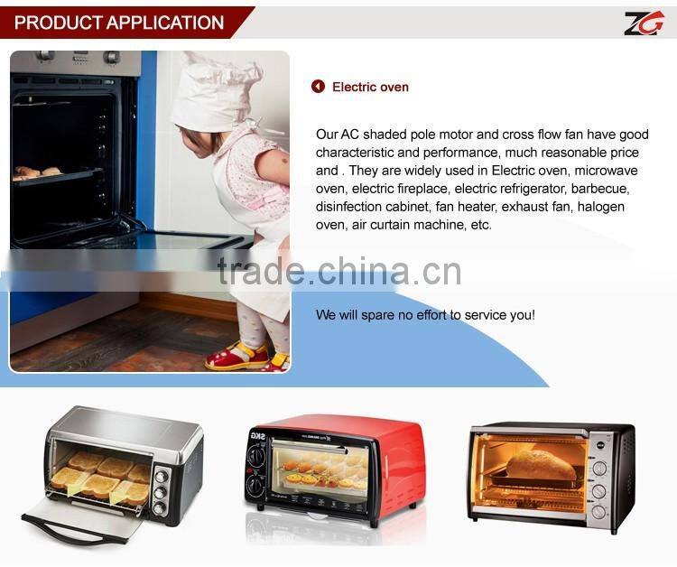 AC oven motor, AC over shaded pole motor for electric ovens, micowaves