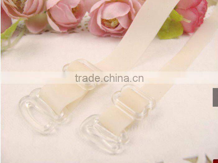 invisible elastic silicone bra strap/silicone invisible bra straps with different color