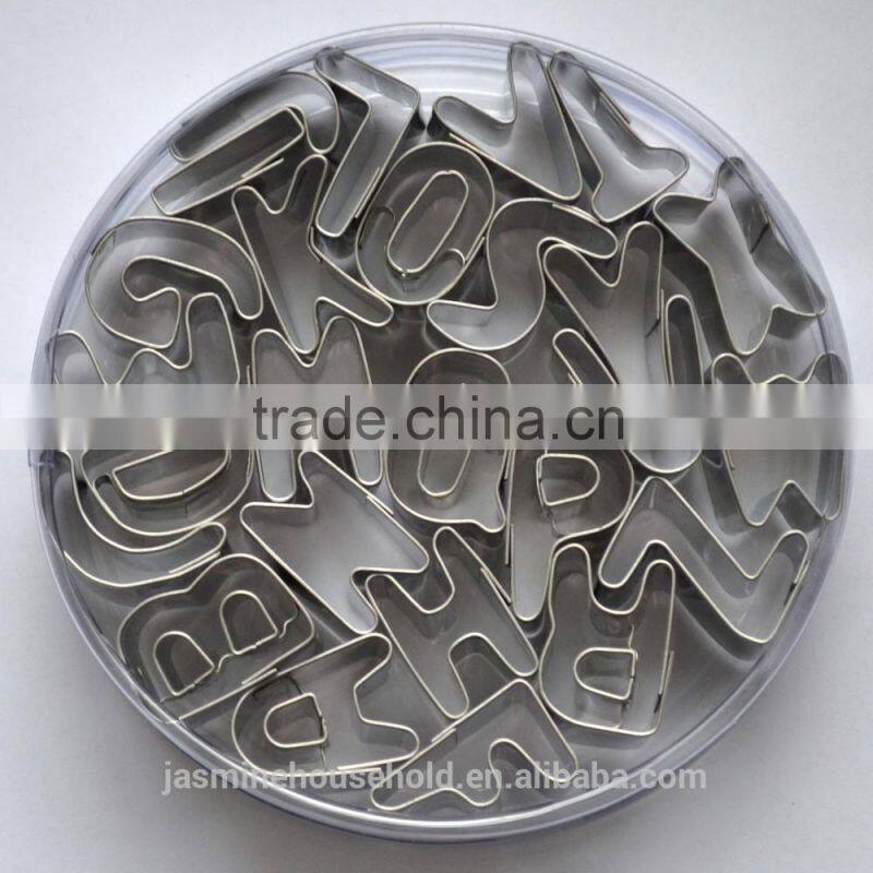 High Quality Hot selling 26 pcs Letters Stainless steel Cookie Cutters