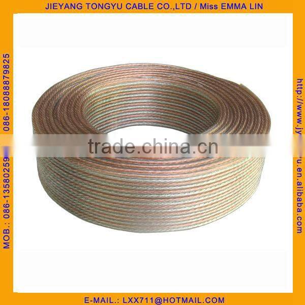 transparent speaker wire 2X2.5MM peaker Cable