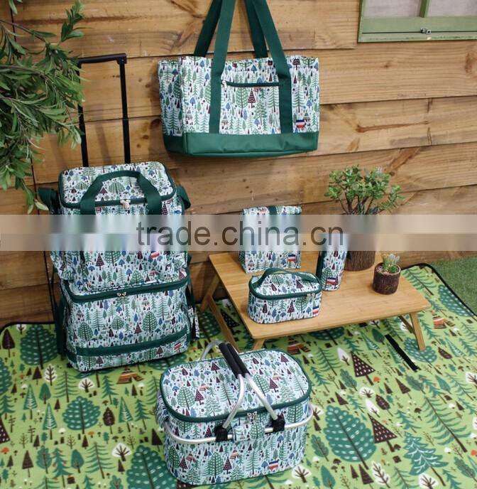 Outdoor fitness washable promotional Cooler Lunch Bag forest