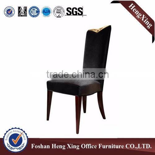 High quality wooden frame gold leather hotel banquet dining chair HX-HT002