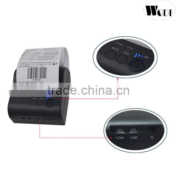 80mm mini mobile bluetooth receipt printer portable thermal printer for Android and IOS