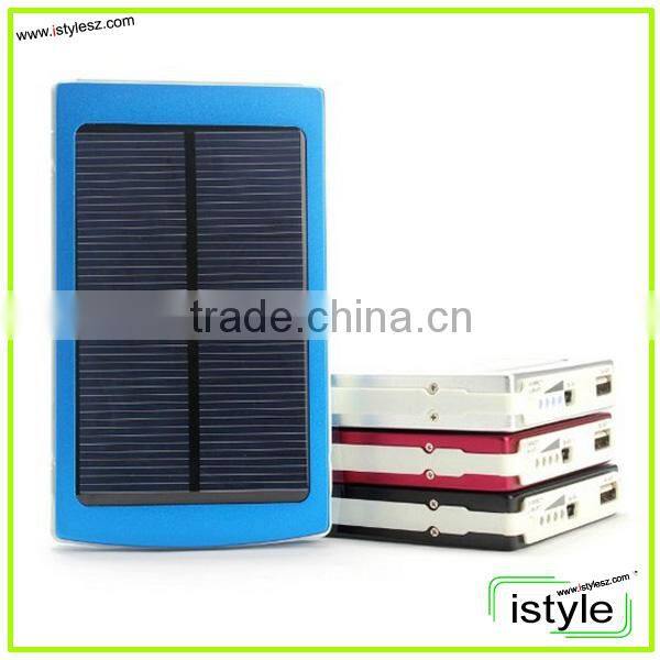 20000mAh solar panel power bank with panel