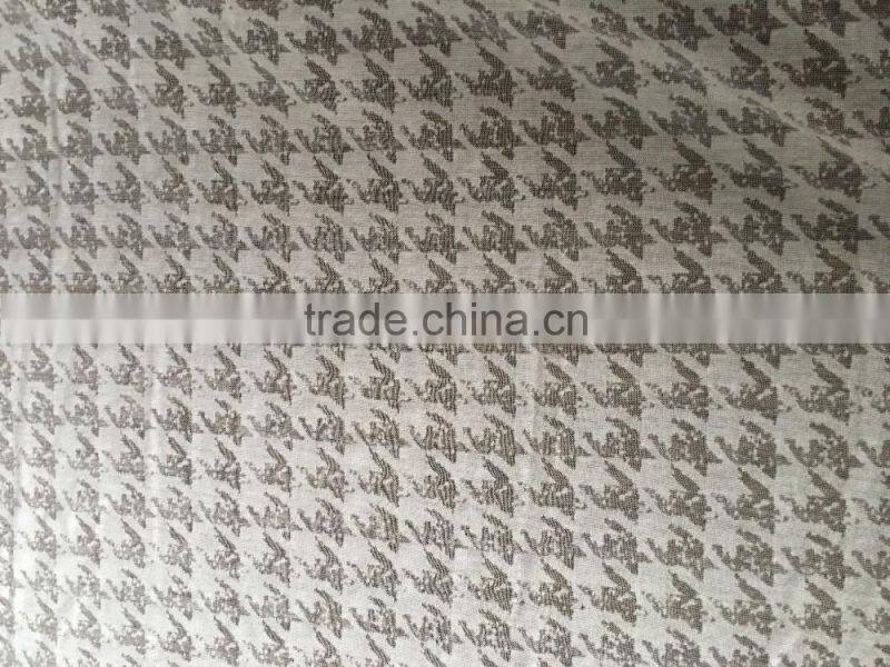 60%polyester 40%cotton CVC bird design knit burn-out jersey fabric for tank tops