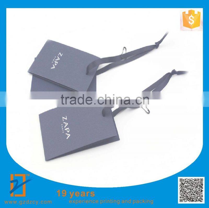 2016 Hot Selling Professional Fashion Custom Design Printed Hang Tag