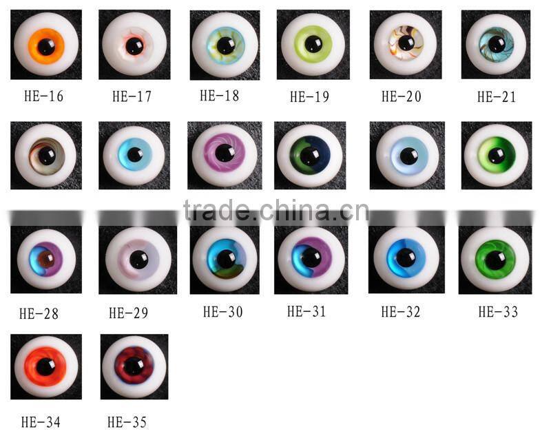 2015 high quality dolls glass eyes in round