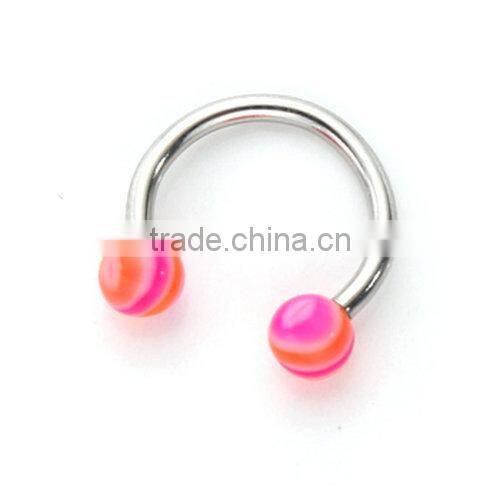 Multicolor Magnetic Stainless Steel Lip Rings Eyebrow Rings CBR Body Piercing Jewelry