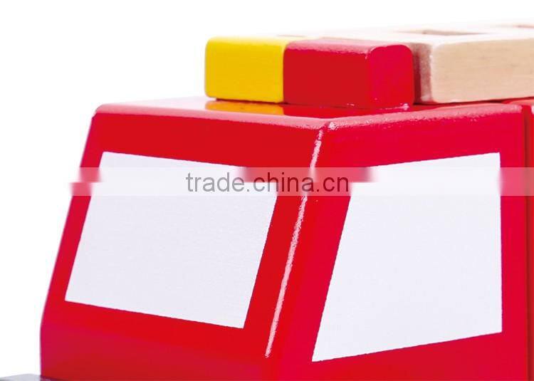 Hot Sale Promotional Small Red Wooden Baby Car Toy