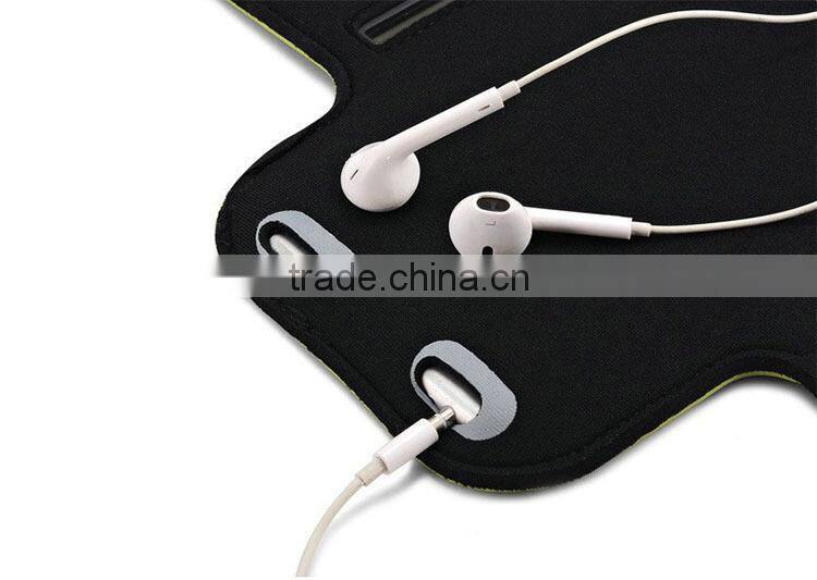 Custom gym sports armband for iphone 6 with key and earphone pocket