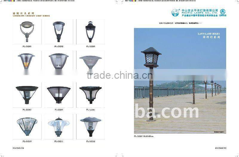 LED garden lamp fixture with Aluminum or iron material