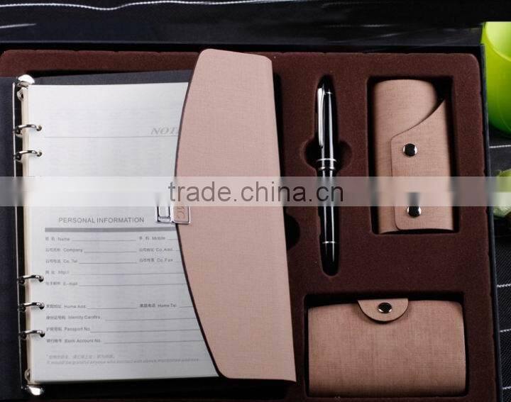 Office Suppliers Leather Notebooks and pen set