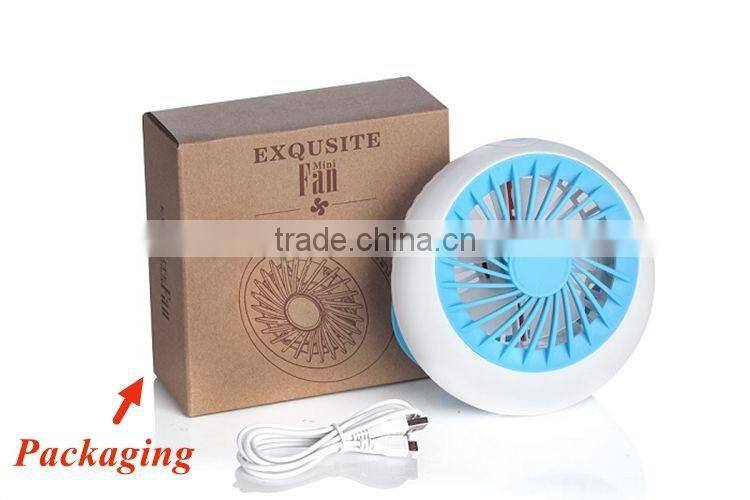 Outdoor and Desk Multi Use Mini Fan USB 2016 Innovative Promotional Gift Rechargeable mini fan