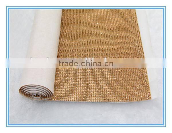 Hot selling aluminum crystal rhinestone mesh for shoes decoration