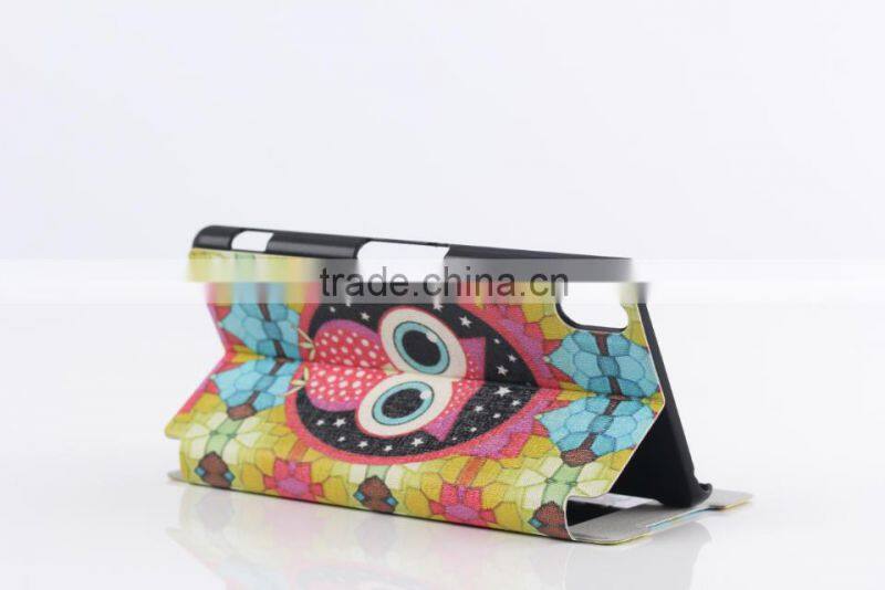 Painting ultra thin leather case for Sony Xperia Z2