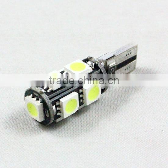 hot selling white color t10 led 5050 194 w5w t10 led bulb 9 smd canbus 12v