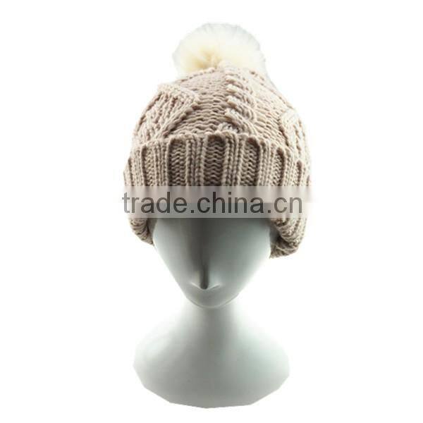 Knitted Pattern and Common Fabric Feature knit beanie