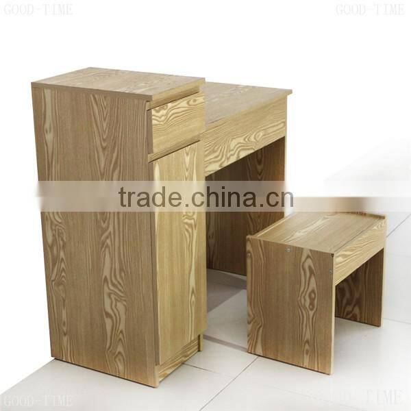 wooden grain melmained MDF board Modern large simple cheap dressing table