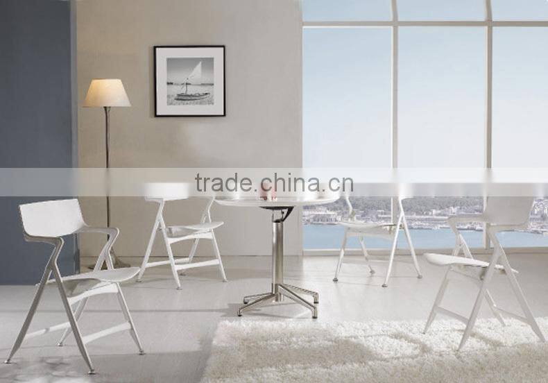 White outdoor plastic folding chair for wedding/garden