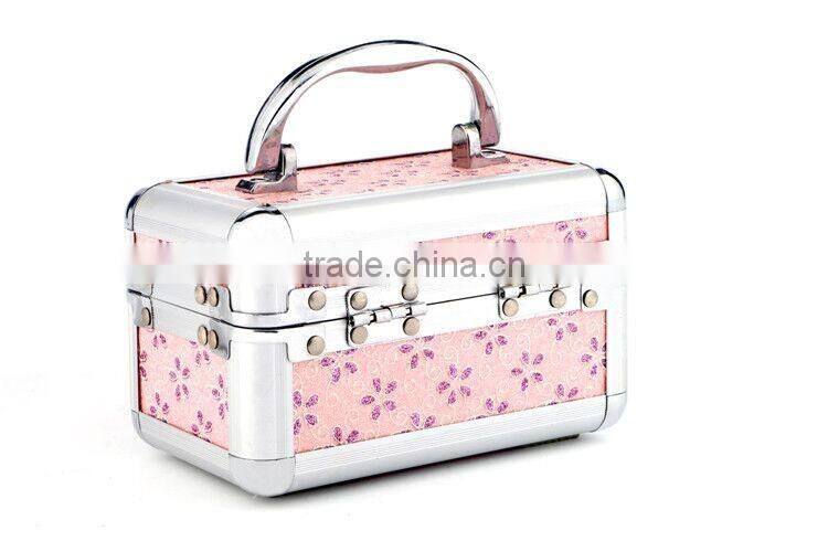 hot sale 2016 high quality Portable makeup case fashion cosmetics makeup case customize makeup box for market