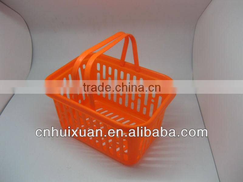 Supermarket plastic carry shopping basket