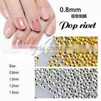 2016 Factory Price Beautiful Shiny Mixed Design Nail Art Decoration Acrylic Nail Tips Metal Slice Sticker