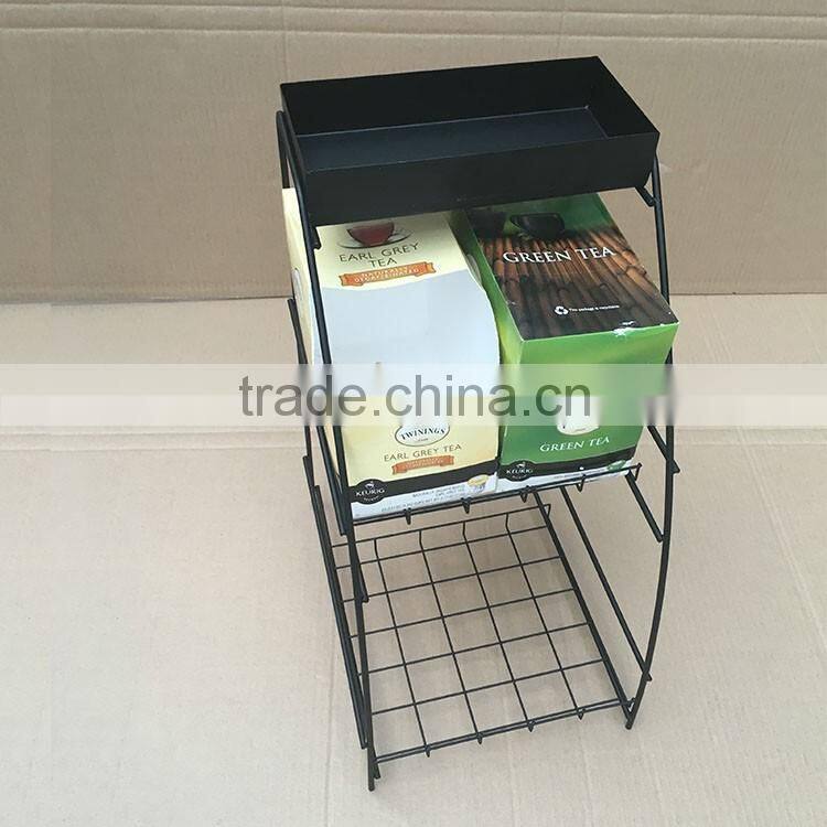 New Arrival High Quality Customized Wire Desk Tea Box Rack
