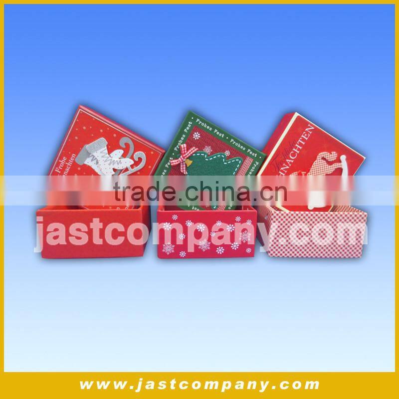 Small Square Decorative Cardboard Musical Christmas Gift Box