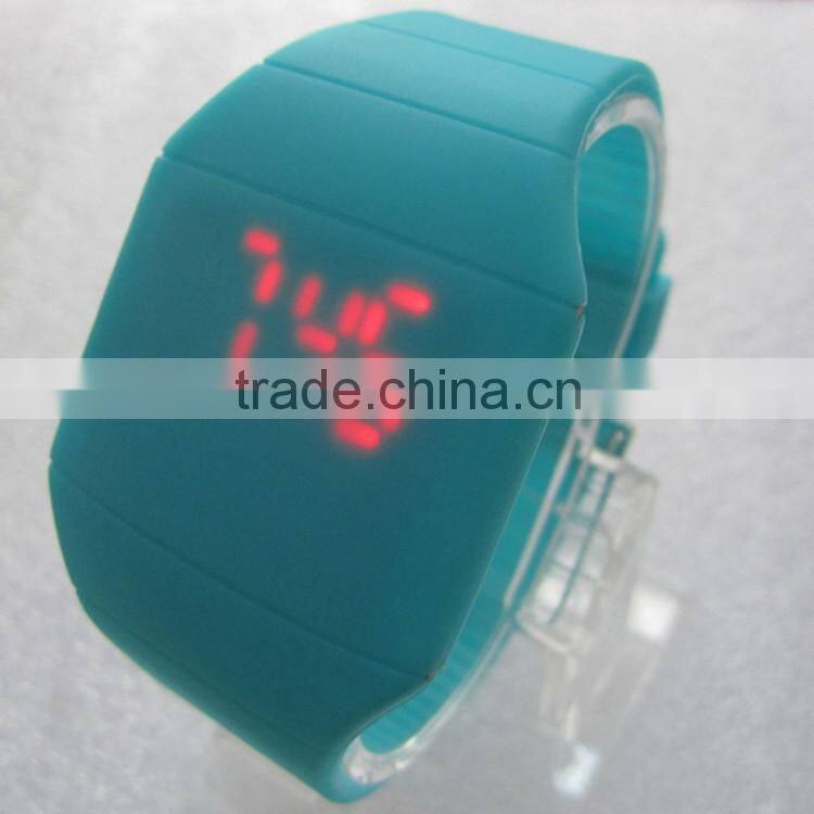 2016 Unisex soft silicone touch screen led watch colors silicone rubber band watch