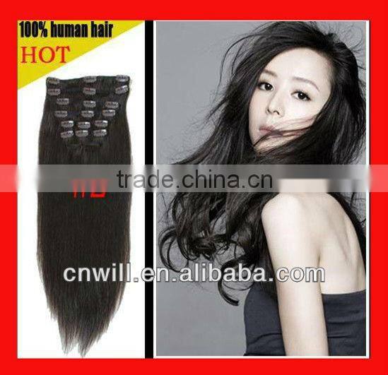 Wholesale High Quality Mongolia Hair Remy Hair Human Remy Hair Clip In Hair Extension