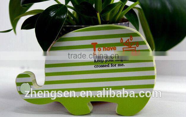 aminal shaped memo pad with saddle stitching