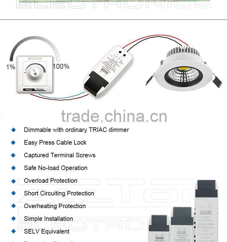 12w 300ma triac dimmable constant current led driver